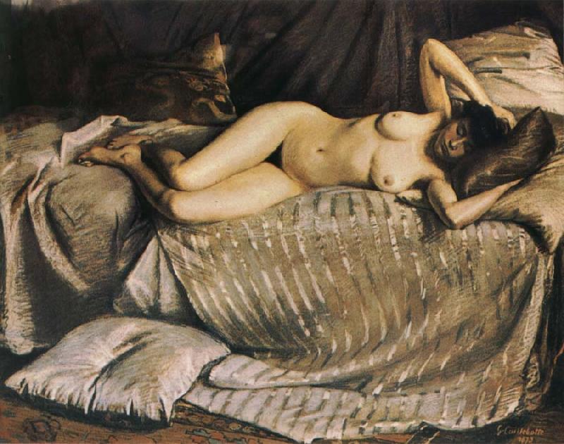 Gustave Caillebotte The fem on lie down on the sofa China oil painting art